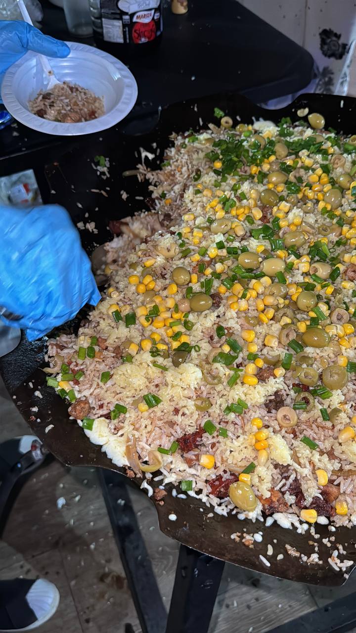 Arroz Carreteiro no Disco de Arado