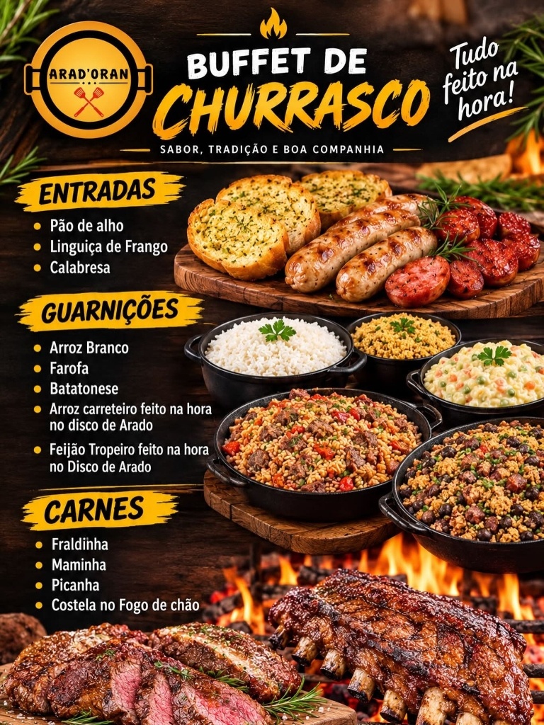 Panfleto Oficial ARAD'ORAN Buffet de Churrasco